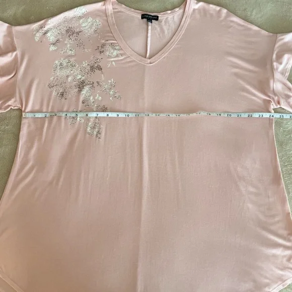 Lane Bryant Soft V-Neck Ruffle Sleeve Tee - Size 18/20 - Picture 9 of 13